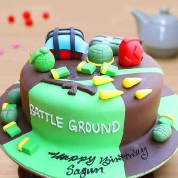 PUBG Battleground Fondant Theme Cake 2 Kg