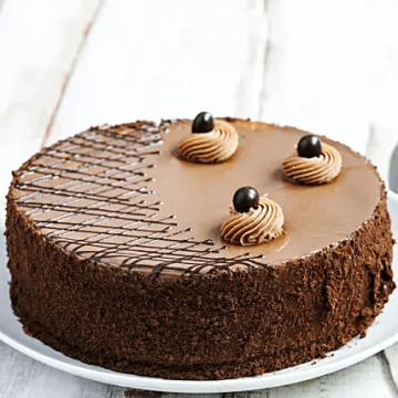 Round Coffee Cream Cake Half Kg