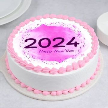 Tempting New Year Poster Cake