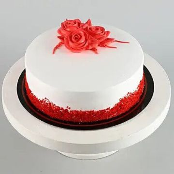 Valentine Special Rosy Red Velvet Cake Half Kg