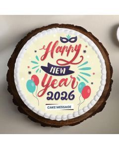 New Year Celebration Poster Cake