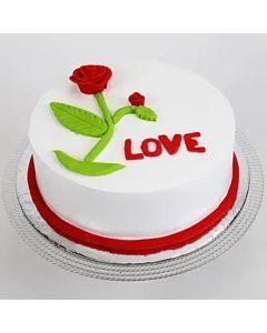 Red Rose Love Vanilla Cake Half Kg
