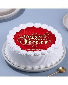 Red Velvet Happy New Year Poster Cake