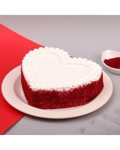Scrumptious Heart Shaped Red Velvet Cake Half Kg