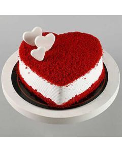 Valentines Heart Red Velvet Cake Half Kg