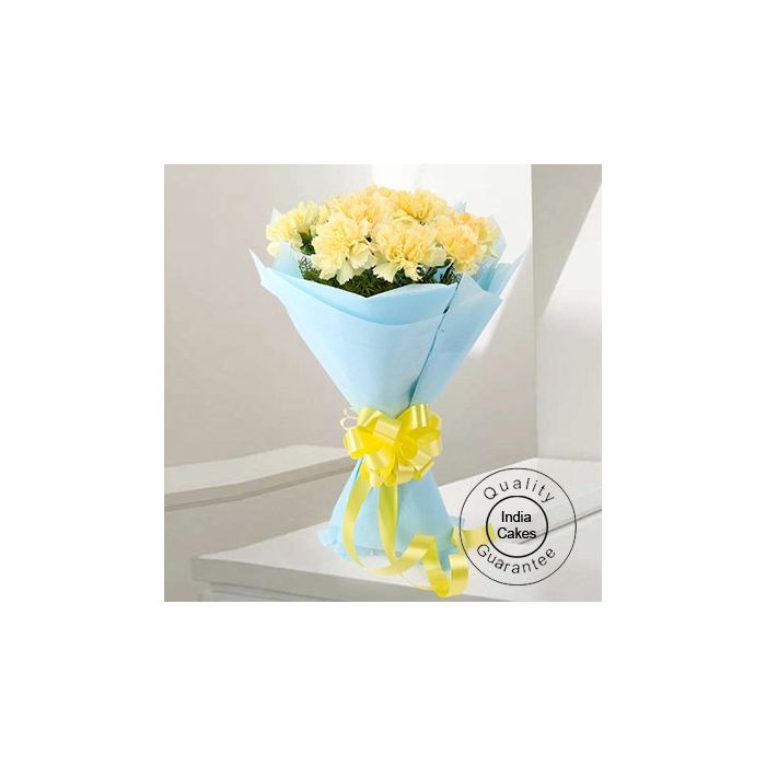 10 YELLOW CARNATIONS BUNCH