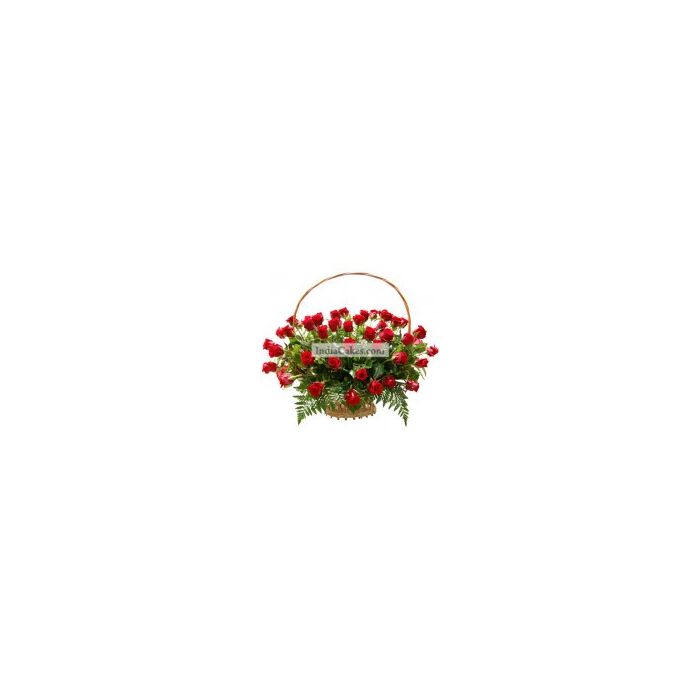 40 Red Roses Basket Arrangement