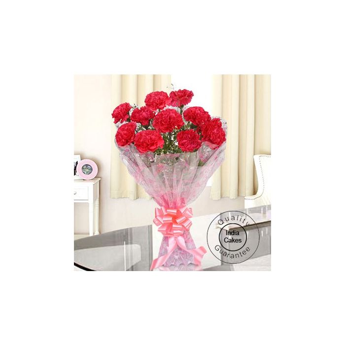 15 RED CARNATIONS BUNCH 15 RED CARNATIONS BUNCH