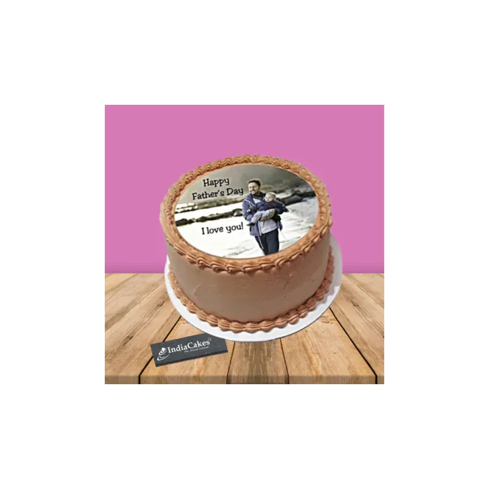 Fathers Day Round Shaped Cake Fathers Day Round Shaped Cake
