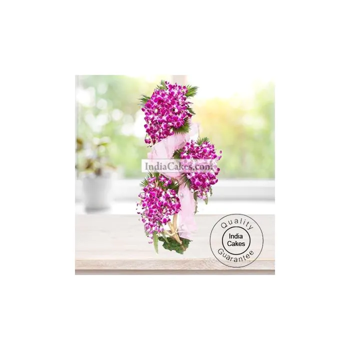 3 FEET ARRANGEMENT OF 90 ORCHIDS