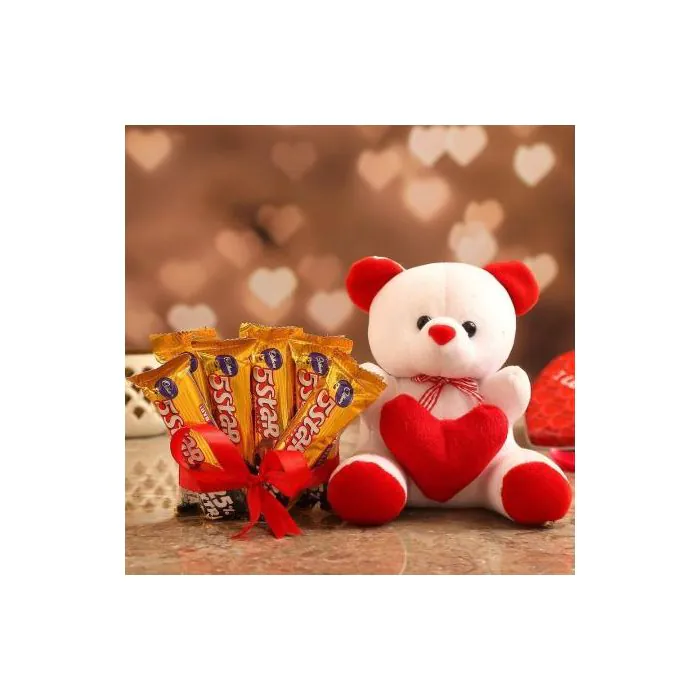 5 Five Star Chocolates with Teddy Bear 5 Five Star Chocolates with Teddy Bear
