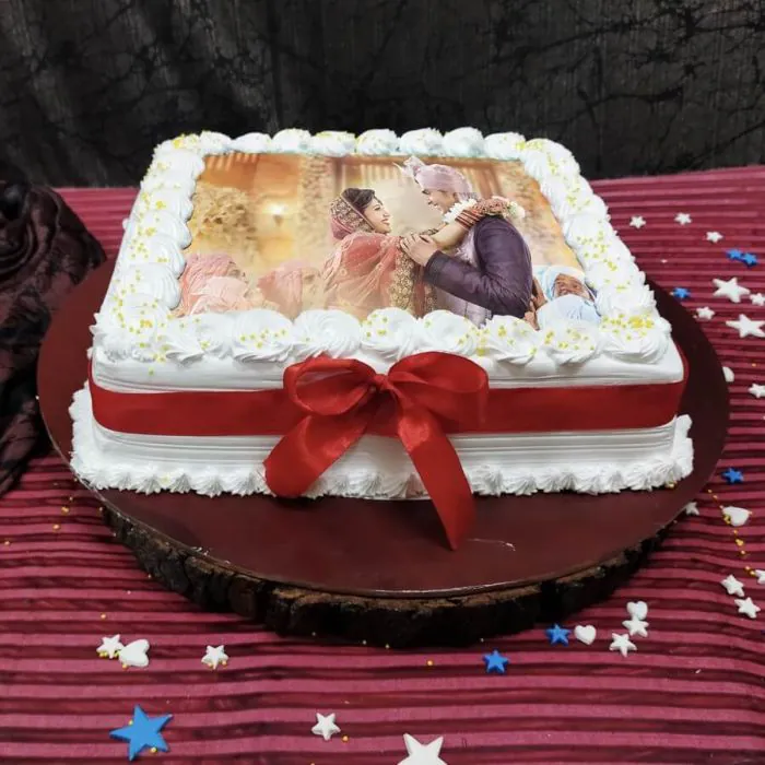 Anniversary Photo Cake Half Kgs Anniversary Photo Cake Half Kgs