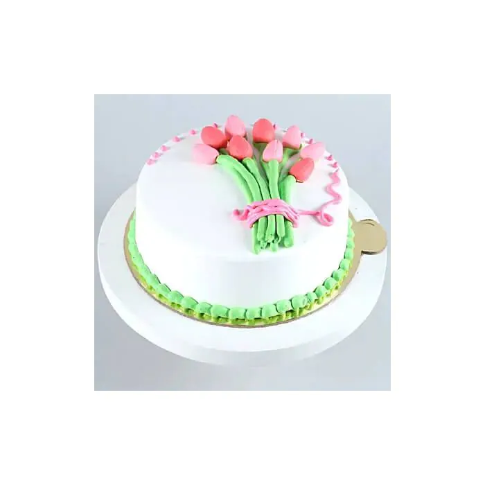 Beautiful Tulip Bunch Pineapple Cake Half Kgs Beautiful Tulip Bunch Pineapple Cake Half Kgs