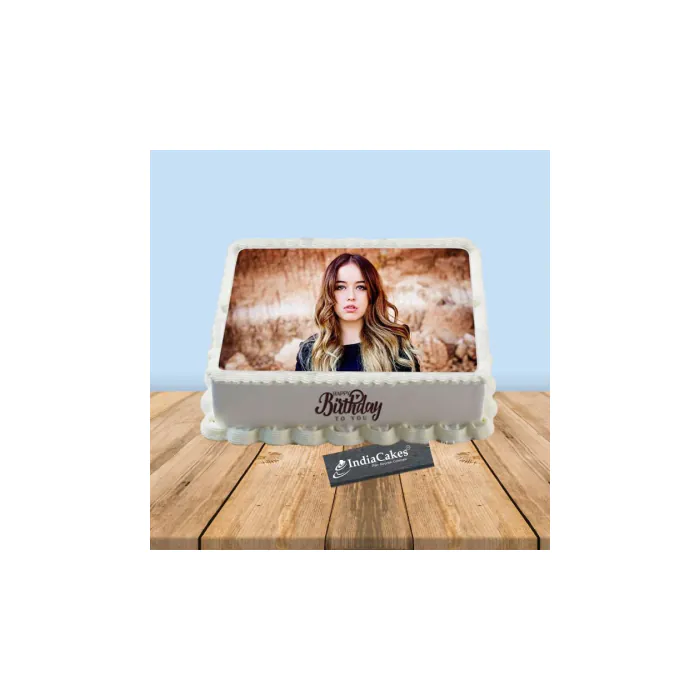 Eggless Birthday Exuberance Photo Cake Eggless Birthday Exuberance Photo Cake