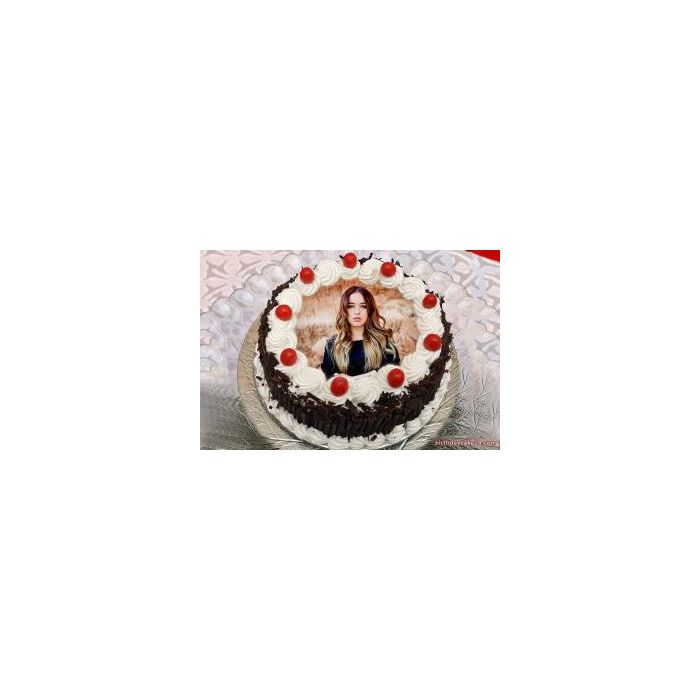 Black Forest with Cherry Photo Cake 1 Kg Black Forest with Cherry Photo Cake 1 Kg