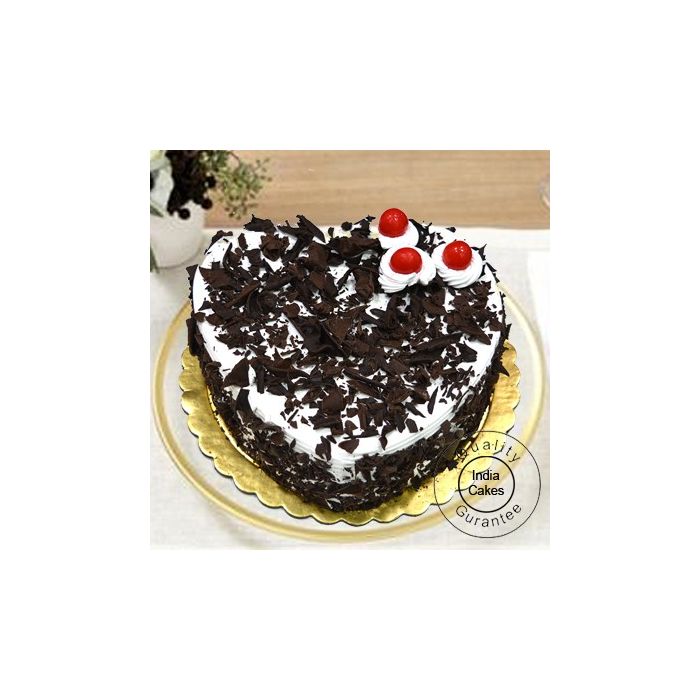 Eggless Black Forest Cake 1 Kg Heart Shape Eggless Black Forest Cake 1 Kg Heart Shape