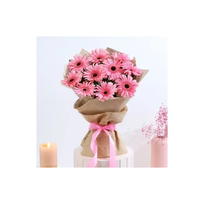 Bouquet of 10 Pink Gerberas Bouquet of 10 Pink Gerberas