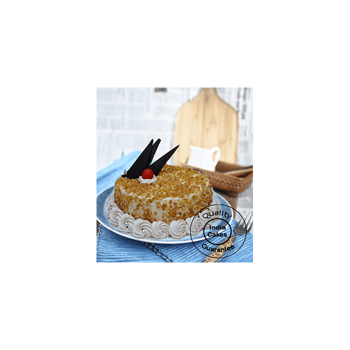 Eggless Half Kg Butterscotch Cake_2 Eggless Half Kg Butterscotch Cake_2
