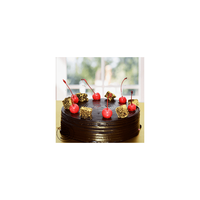 Eggless Chocolate Cherry Top Truffle cake Eggless Chocolate Cherry Top Truffle cake