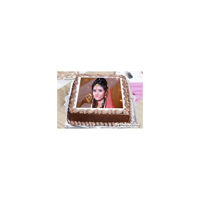 Chocolate Square Photo Cake Half Kg Chocolate Square Photo Cake Half Kg