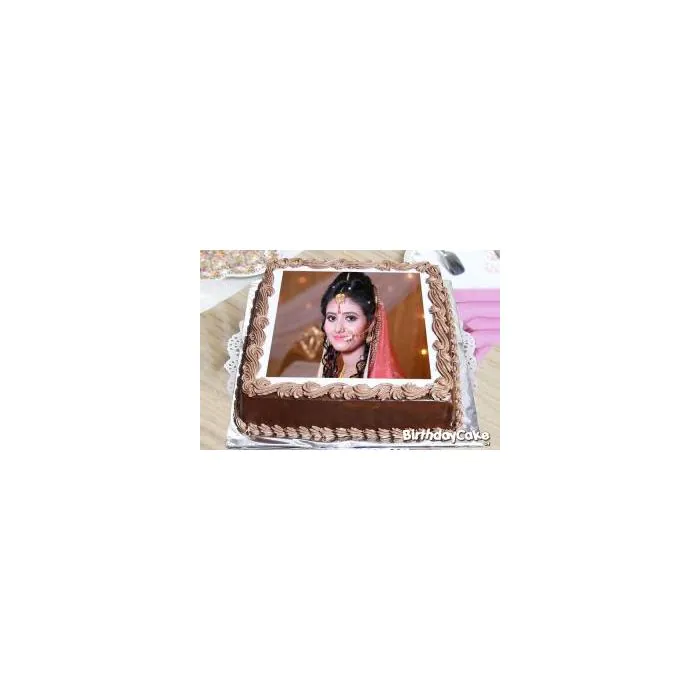 Chocolate Square Photo Cake Half Kg Chocolate Square Photo Cake Half Kg