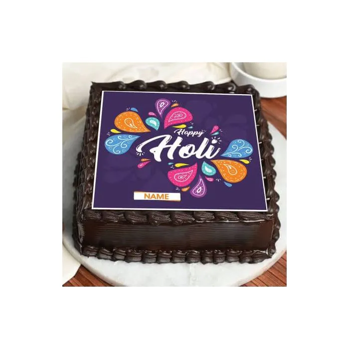 Eggless Colorful Holi Poster Cake Half Kg Eggless Colorful Holi Poster Cake Half Kg