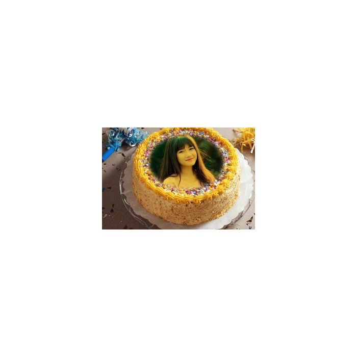 Creamy Butterscotch Photo Cake Half Kg Creamy Butterscotch Photo Cake Half Kg