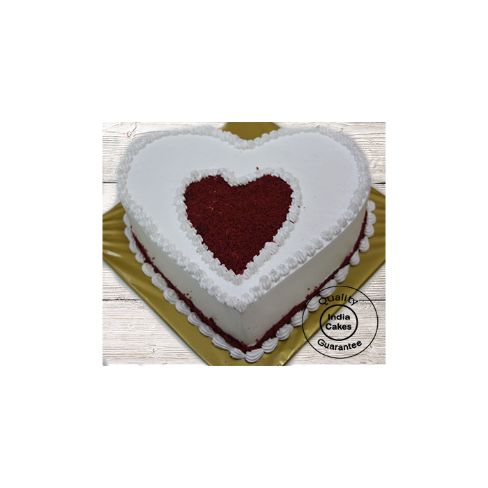 Delectable Red Velvet Heart Shaped Cake Half Kg Delectable Red Velvet Heart Shaped Cake Half Kg