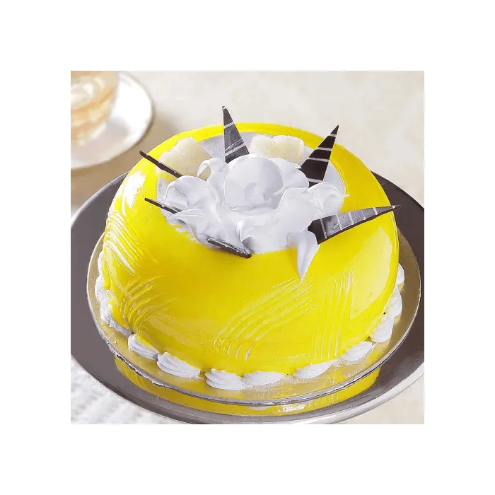 Eggless Dome Shaped Yummy Pineapple Cake Half Kgs Eggless Dome Shaped Yummy Pineapple Cake Half Kgs
