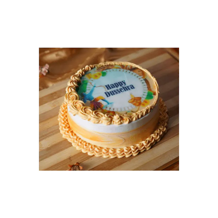 Eggless Dussehra Vanilla Poster Cake Half Kg Eggless Dussehra Vanilla Poster Cake Half Kg