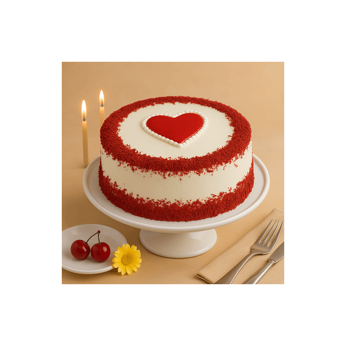Little Heart Red Velvet Cake Half Kg Little Heart Red Velvet Cake Half Kg