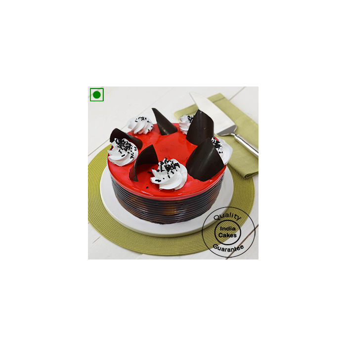 Eggless Choco Cream Strawberry Cake Half Kg Eggless Choco Cream Strawberry Cake Half Kg