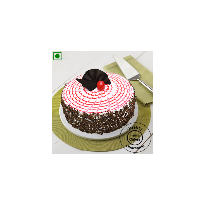 Eggless Sweet Fancy Strawberry Cake Half Kg Eggless Sweet Fancy Strawberry Cake Half Kg