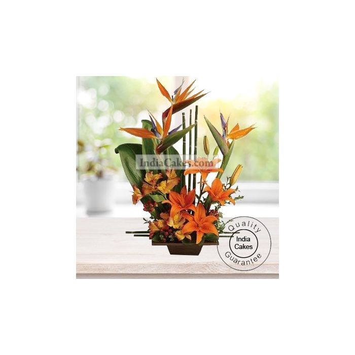 EXOTIC ARRANGEMENT OF MIX FLOWERS