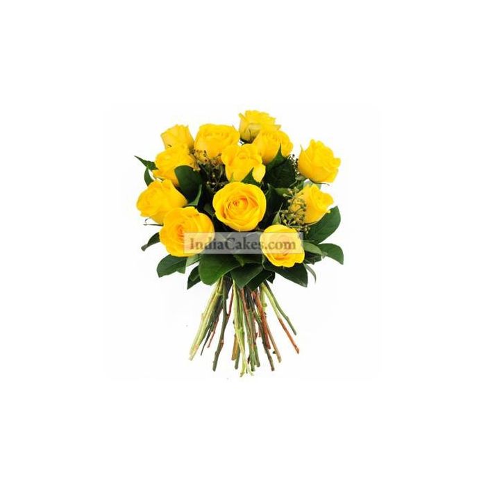 12 Yellow Roses Bunch 12 Yellow Roses Bunch
