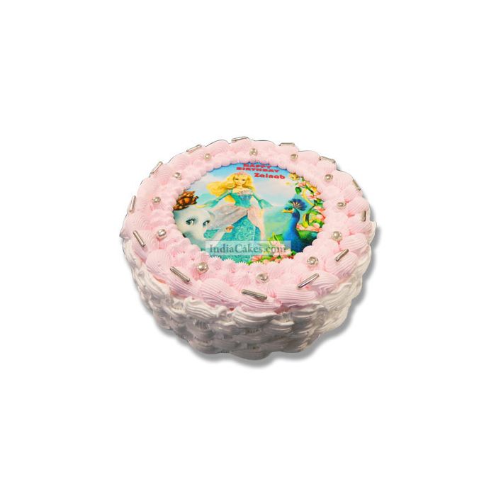 Fondant Barbie Photo Cake One Kilogram Fondant Barbie Photo Cake One Kilogram