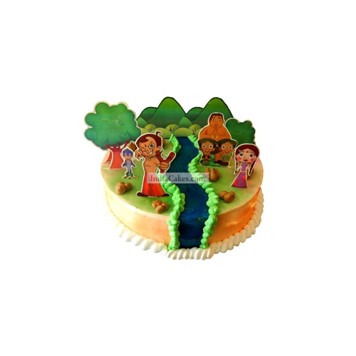 Fondant Chhota Bheem Cake Two Kilogram Fondant Chhota Bheem Cake Two Kilogram