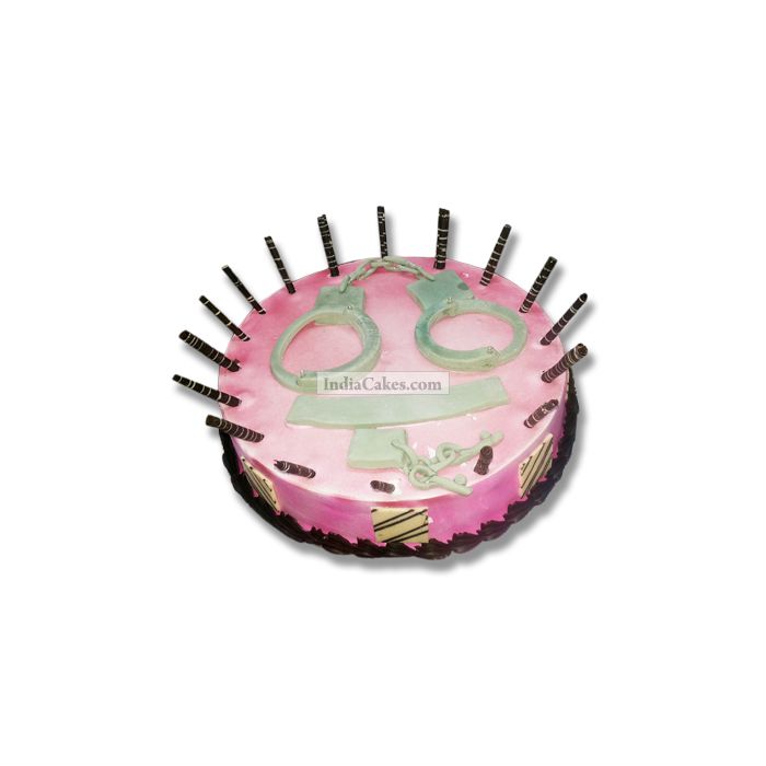 2 Kg Hand Cuffs Theme Cake 2 Kg Hand Cuffs Theme Cake