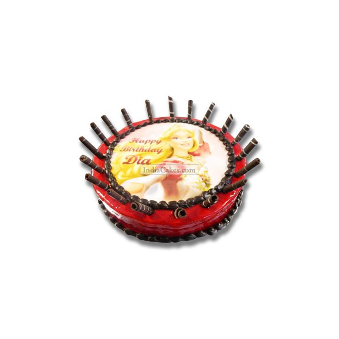 Fondant Princess Photo Cake One Kilogram Fondant Princess Photo Cake One Kilogram