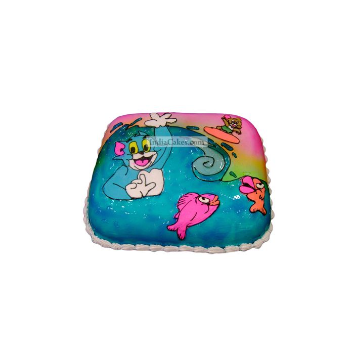 Fondant Tom and Jerry Cake Two Kilogram Fondant Tom and Jerry Cake Two Kilogram