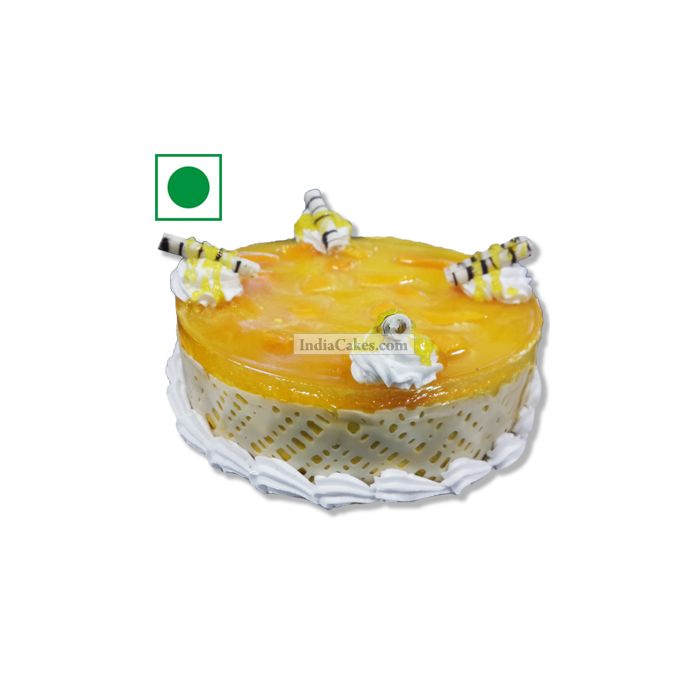 Half Kg Eggless Fresh Mango Cheese Cake Half Kg Eggless Fresh Mango Cheese Cake
