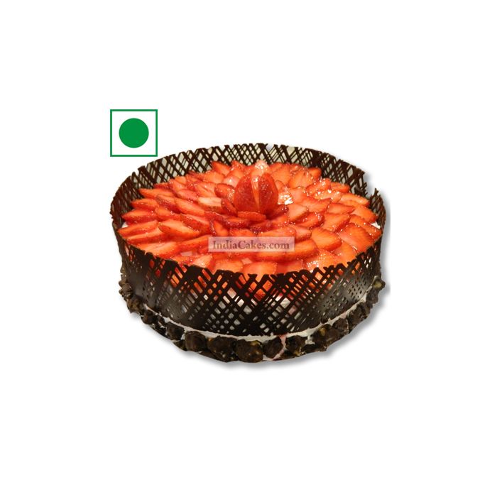 Half Kg Eggless Fresh Strawberry Cake Pune Half Kg Eggless Fresh Strawberry Cake Pune