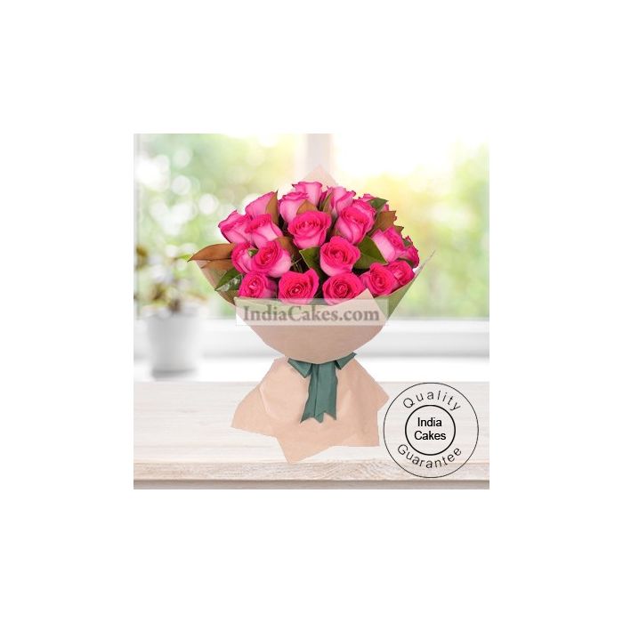 Hand Tied 30 Pink Roses Bunch Hand Tied 30 Pink Roses Bunch
