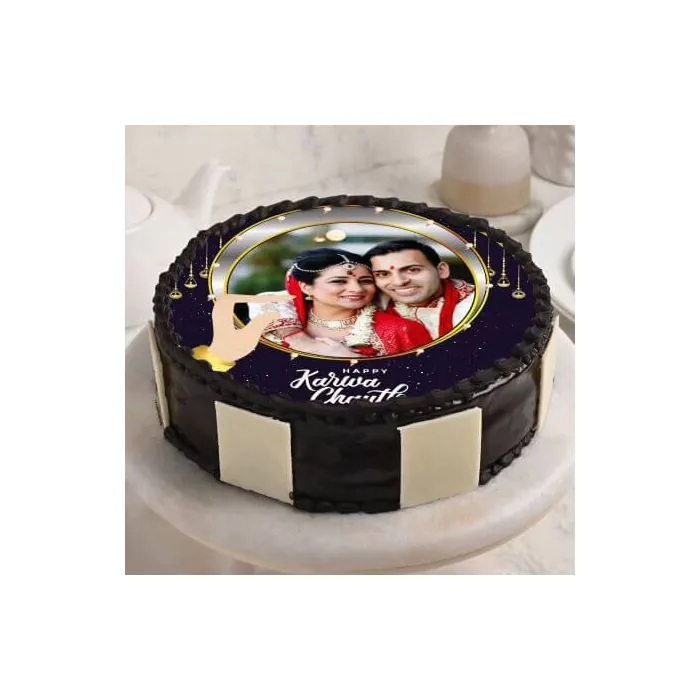 Eggless Happy Karwa Chauth Photo Cake
