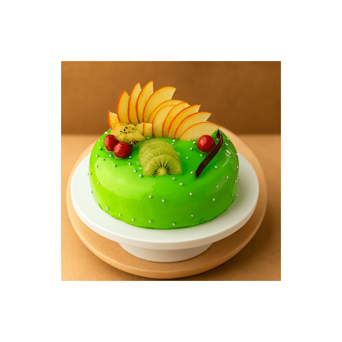 Eggless Kiwi Cake Fresh Fruit Half Kg Eggless Kiwi Cake Fresh Fruit Half Kg
