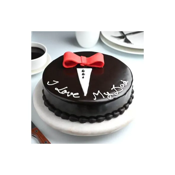 Eggless Love My Dad Chocolate Cake Half Kg Eggless Love My Dad Chocolate Cake Half Kg