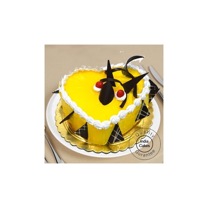 1 Kg Mango Cake Heart Shape 1 Kg Mango Cake Heart Shape