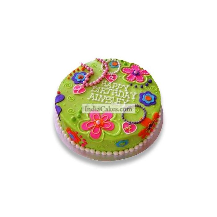 2 Kg Green Girly Cake