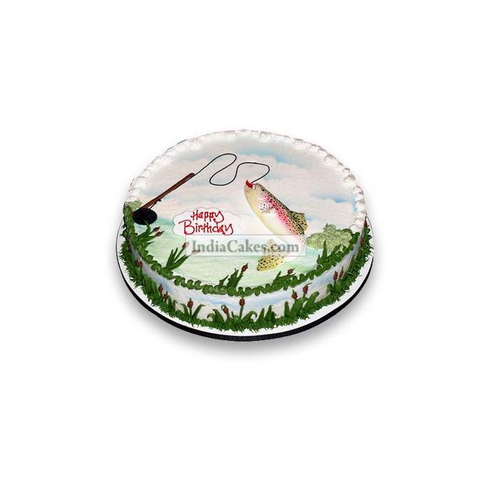 2 Kg Happy Fishing Cake Pune 2 Kg Happy Fishing Cake Pune