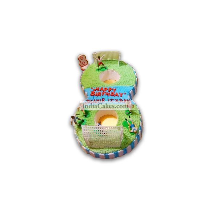 8th Birthday Football Cake Three Kilogram 8th Birthday Football Cake Three Kilogram